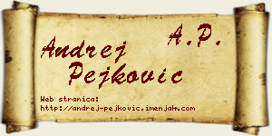 Andrej Pejković vizit kartica